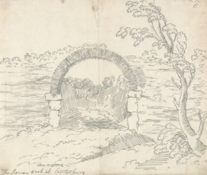 カンタベリーのローマ時代のアーチ 作： John Robert Cozens